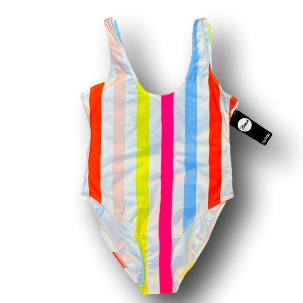 Boohoo Beach one piece multicolor bathing suit swim